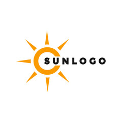 Abstract Sun Logo Design Template
