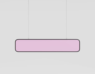 wayfinding sign mockup isolated on white background. 3d illustration