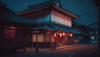 Lo-fi Traditional Japan house. Generative AI