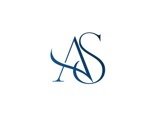 
AS letter logo design. Cretive SA letter logo. A logo. S letter. Lettering design. SA letter. Premium vector