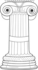 Ancient greek architectural column illustration