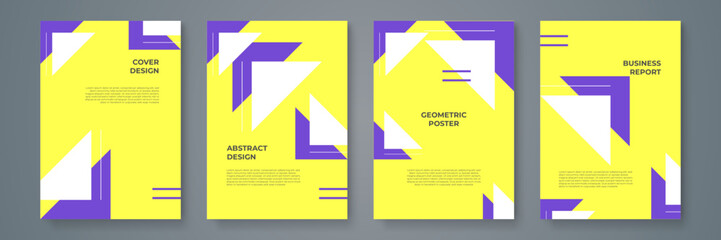 Creative geometric art prints. Mimimalist cover templates.