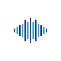 Sound wave logo images illustration