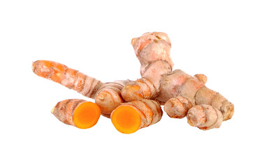 fresh turmeric on transparent png