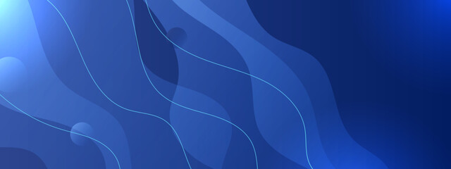 Abstract halftone background of small dots and wavy lines in blue colors