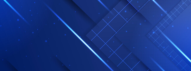 Abstract halftone background of small dots and wavy lines in blue colors