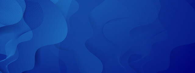 Abstract gradient dark blue banner background