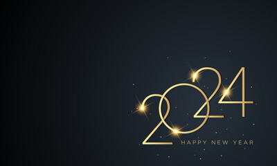 2024 Happy New Year Background Design.