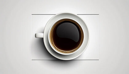 A cup of coffee with white background created with Generative AI technology