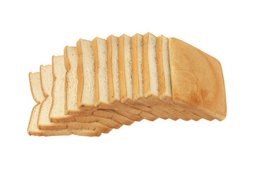 Slices of bread isolated on transparent background