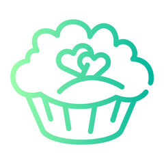 cupcake gradient icon