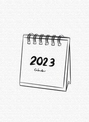 New Year, Year 2023 Desk Calendar