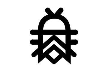 Line Art Beetle Logo Icon