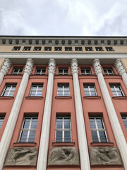 Fototapeta na wymiar Low angle view of historical building in Leipzig