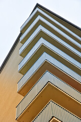 Low angle view of modern building in Leipzig