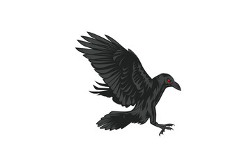 Captivating Black Raven Vector Illustration Embrace the Mystique