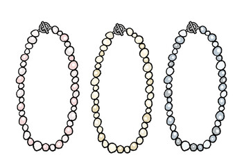 真珠のネックレス３色セット