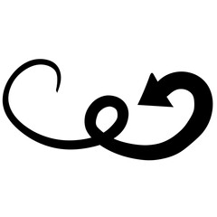 Swirly Arrow Illustration