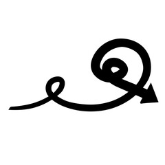 Swirly Arrow Illustration