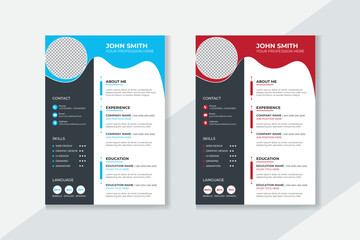 Professional CV resume template design