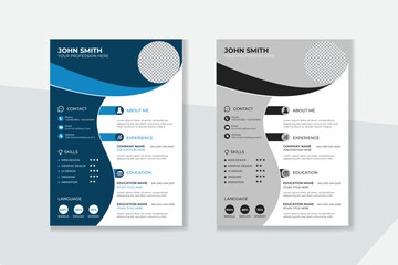 Professional CV resume template design