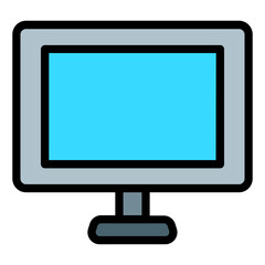 Monitor color line icon