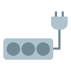 Power socket flat icon