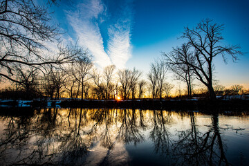 Winter Reflection on the River