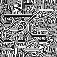 Abstract striped textured geometric pattern. Vector.