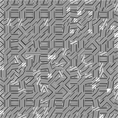 Abstract striped textured geometric pattern. Vector.