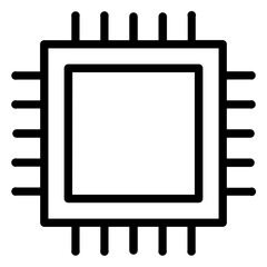 Processor outline icon