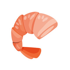shrimp seafood isolated illustration