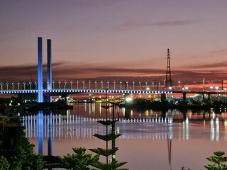 Naklejka premium Cityscape sunset