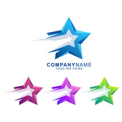 Obraz premium Awesome Star Premium Logo Vector 