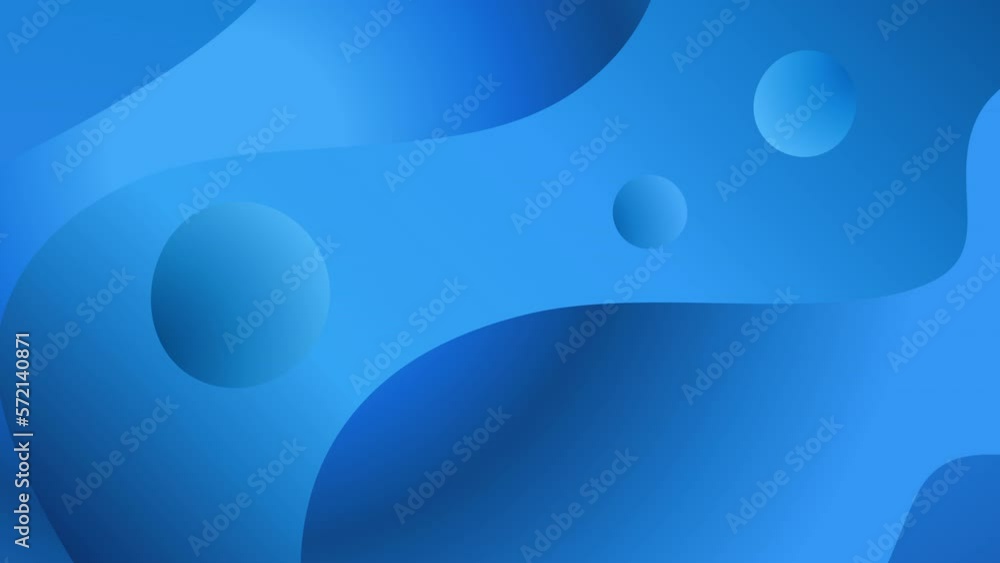 Poster smooth seamless loop animation of abstract curvy and bending blue shapes