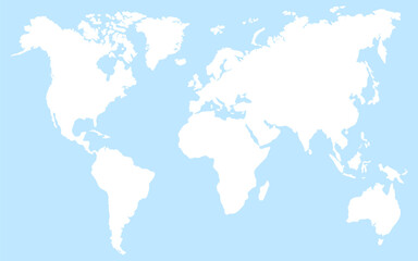Obraz na płótnie Canvas world map in blue color background illustration wallpaper design template