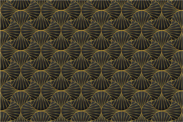 abstract gold luxury ornament seamless pattern geometric template background decoration wallpaper design