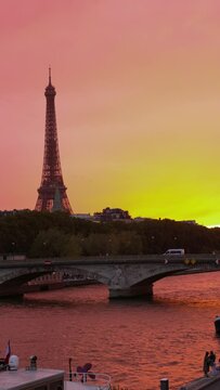 Colorful Sunset In Paris