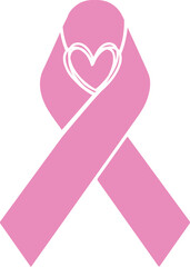 Cancer Ribbon with Heart Cancer Awareness Survivor