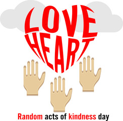 Hand Drawn Flat Cartoon Cartoon Illustration Png File of Random Acts of Kindness to Give Happiness