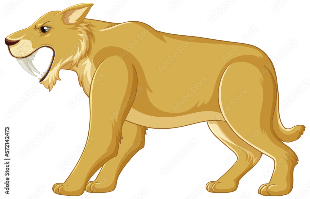 Canvas Prints Saber Toothed cat vector