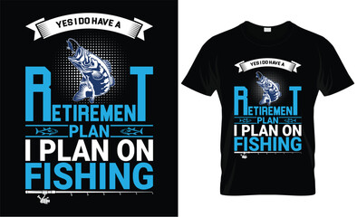 Fishing t shirt design vector