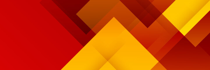 Bold and Modern Red and Yellow Banner Background Vector Illustration