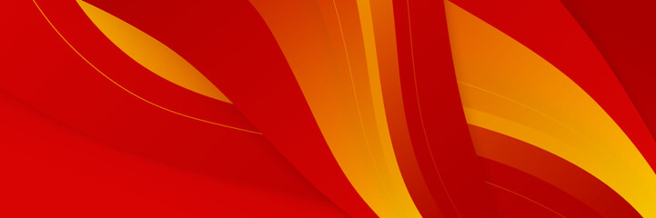 Vibrant Red and Yellow Banner Background Vector Illustration for Your Creative Projects