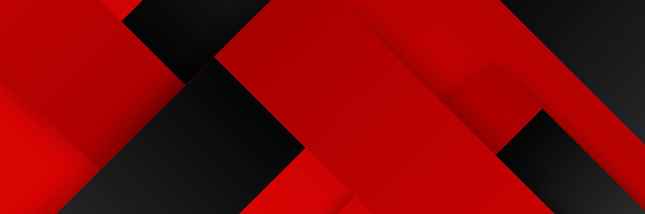 Bold and Modern Red and Black Banner Background Vector Illustration