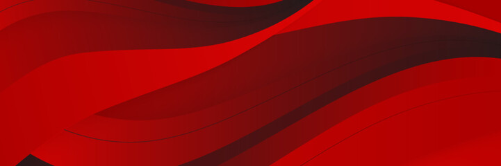 Obraz premium Vector Illustration of a Striking Red and Black Gradient Banner Background