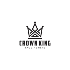 LUXURY CROWN VECTOR LOGO ILLUSTRATION