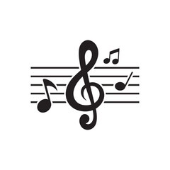 Music note logo images illustration