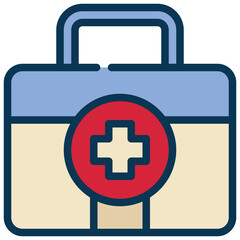 Fototapeta premium emergency bag ambulance life rescue icon filled outline