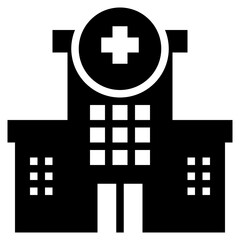 hospital emergency rescue life help icon solid glyph